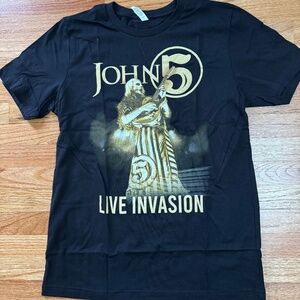 John 5 Live Invasion T-Shirt Size Large Marilyn Manson Rob Zombie Motley Crue